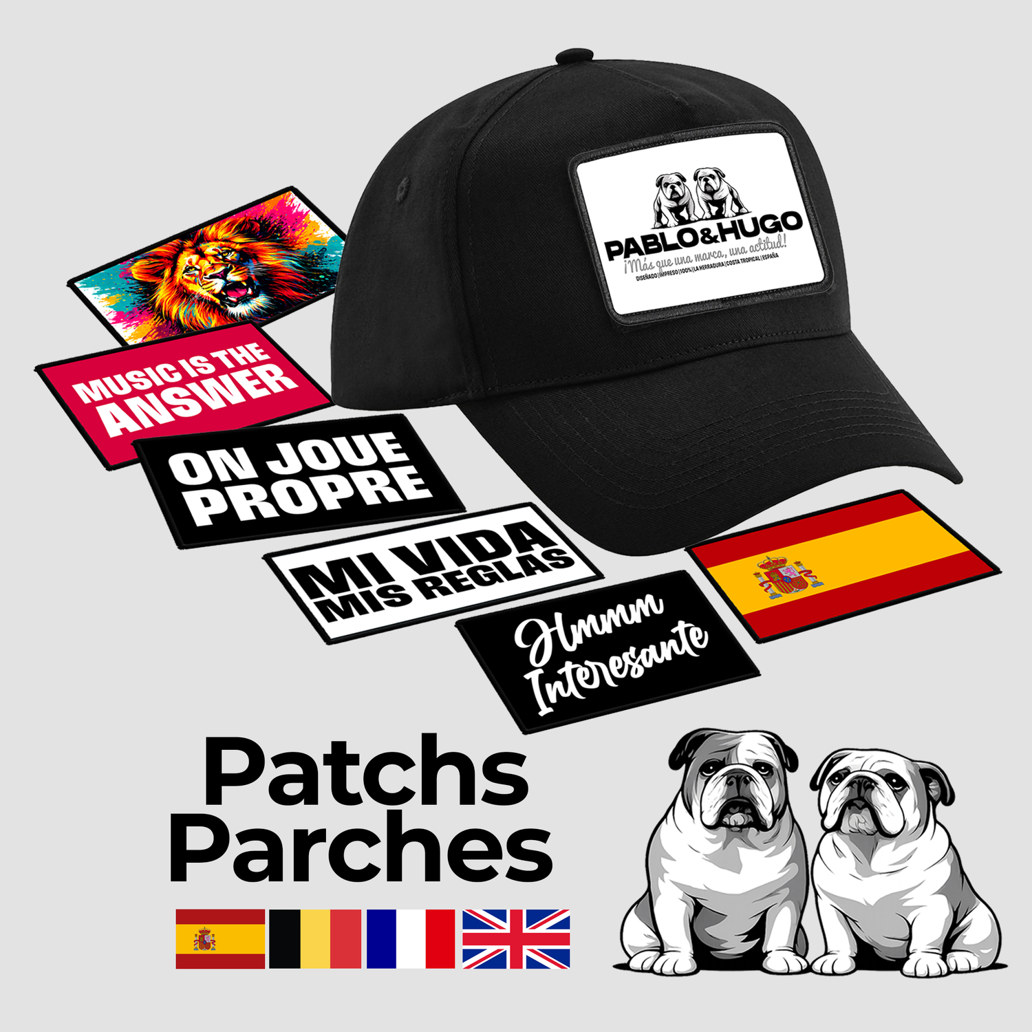 02 | Patchs Interchangeables 🇪🇸🇧🇪🇫🇷🇬🇧