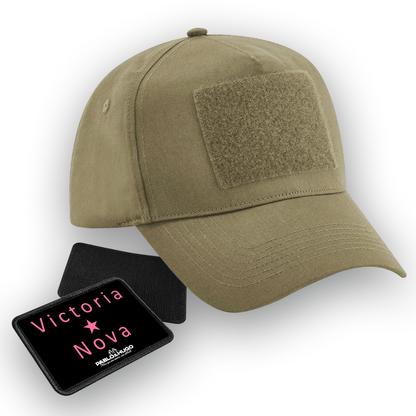 Gorra 5 paneles | Beige | Edición Victoria Nova | Parche intercambiable | Pablo & Hugo