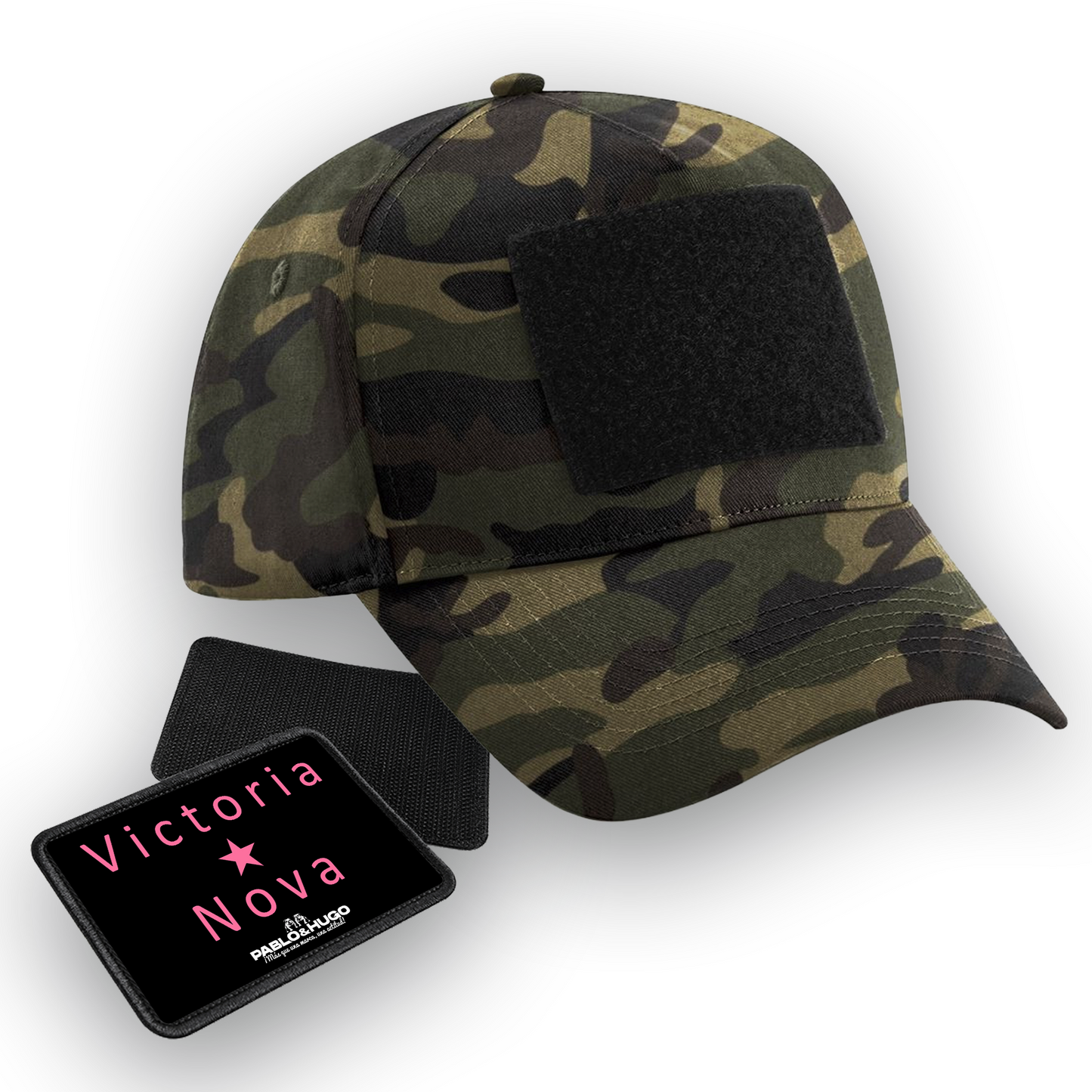 Casquette 5 panneaux | Camouflage | Edition Victoria Nova | Patch interchangeable | Pablo & Hugo