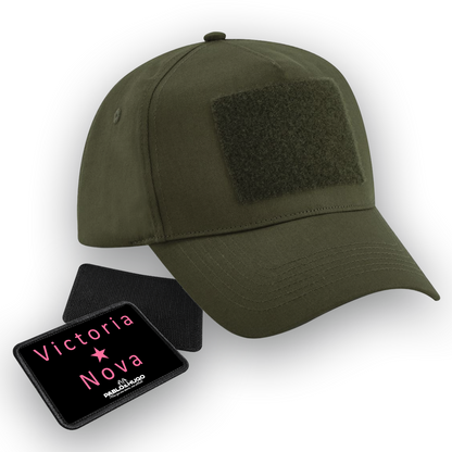 Casquette 5 panneaux | Vert Militaire | Edition Victoria Nova | Patch interchangeable | Pablo & Hugo