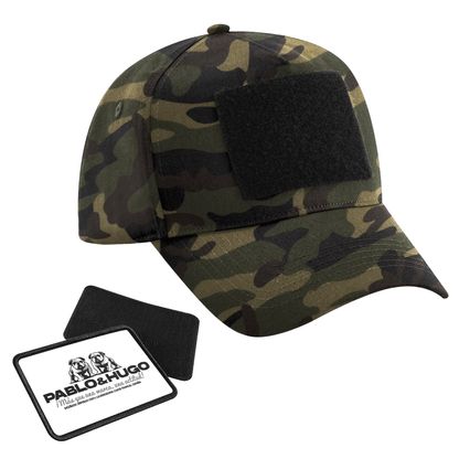 Casquette camouflage Pablo & Hugo avec système Velcro pour patch interchangeable