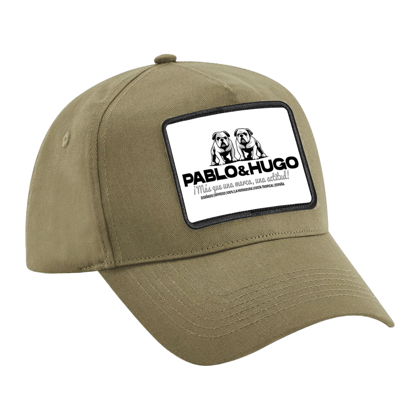 Gorra 5 paneles | Arena | Parche intercambiable | Pablo & Hugo
