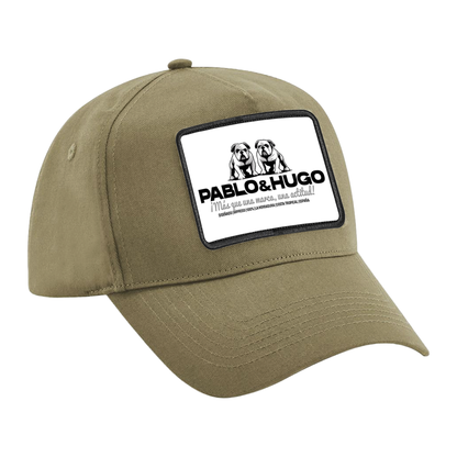 Gorra 5 paneles | Arena | Parche intercambiable | Pablo & Hugo