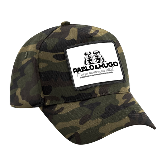 Casquette 5 panneaux | Camouflage | Patch interchangeable | Pablo & Hugo