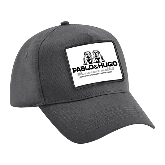 Casquette 5 panneaux | Gris | Patch interchangeable | Pablo & Hugo
