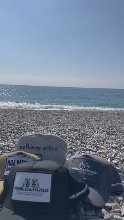 Casquette 5 panneaux | Gris | Patch interchangeable | Pablo & Hugo